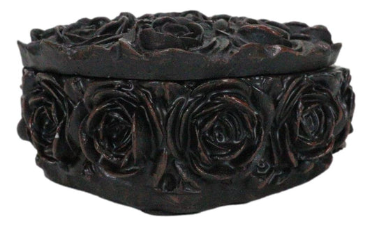 Beauty From Ashes Dark Romance Gothic Black Roses Heart Decorative Jewelry Box