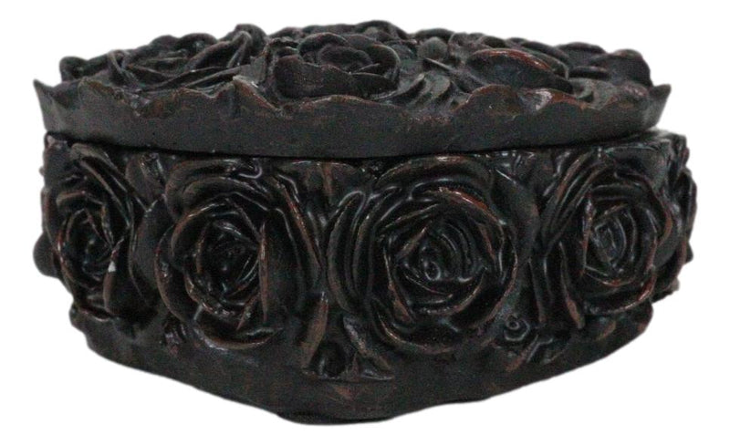 Beauty From Ashes Dark Romance Gothic Black Roses Heart Decorative Jewelry Box