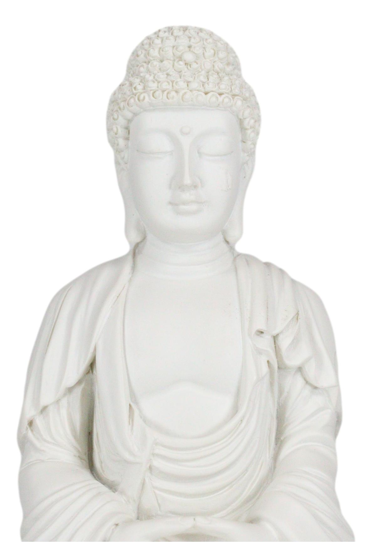 Eastern Enlightenment Meditating Buddha Amitabha Statue 7.25"H Home Altar Zen