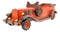 Hand Made Wood Retro Antique Style Orange Convertible Car Wine Holder Figurine