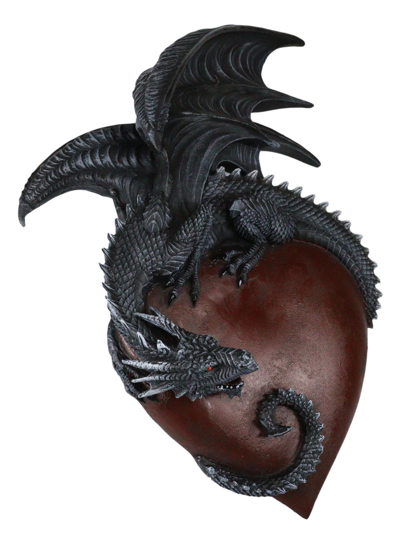 Ebros Mythical Gothic Dragon Heart Wall Plaque Decor Figurine Valentine's Love Dragon