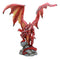 Ebros Large Roaring Volcano Dragon On Rock Statue 14" Tall Red Fire Dragon Sculpture