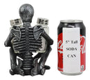 Ebros Gothic Sitting Skeleton Salt And Pepper Shakers Holder Figurine Set 6.25"H