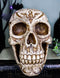 Ebros Gothic Samoan Lace Tribal Tattoo Lovers Symbols Skull Figurine 8"L Skeleton Head