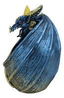 Blue Wise Dragon Guarding LED Light Crystals Smoky Backflow Cone Incense Burner