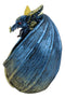 Blue Wise Dragon Guarding LED Light Crystals Smoky Backflow Cone Incense Burner