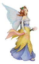 Spring Season Fairy In Sunflower Gown With Scepter Of Blossom Collector Figurine