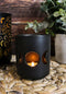 Pack Of 2 Wicca Triple Moon Goddess Black Ceramic Tea Light Votive Candle Holder