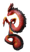 Ebros Gift Red Magma Imperial Long Serpentine Dragon Decorative Figurine 10.75"H