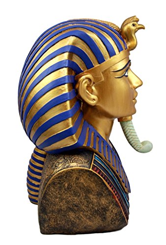 Ebros Large Cobra And Nemes Mask of Pharaoh Egyptian King Tut Bust Figurine 11"H