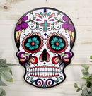 Ebros Day Of The Dead Calavera Colorful Sugar Skulls Trivet Set of Four 8"Tall Ceramic Tiles With Cork Backing Dias De Muertos Cork Trivets