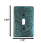 Set of 2 Western Tooled Floral Turquoise Wall Single Toggle Switch Plates