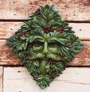 Ebros Summer Berry Celtic Greenman Hanging Wall Sculpture Decor Plaque 9" High