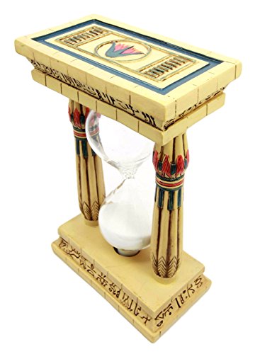 Ebros Gift Egyptian Memphis Palace Pillar Hieroglyphs Column Sandtimer Desktop Figurine