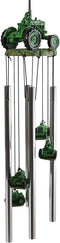 Ebros Old Fashioned Vintage Country Farm Green Tractor Model Wind Chime Garden