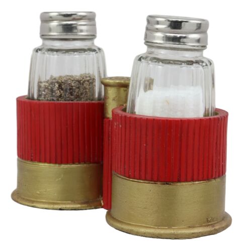 Western 12 Gauge Shotgun Shells Ammo Salt And Pepper Shakers Holder Decor