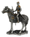 Pewter Metal Medieval Suit Of Armor Knight On Horse With Spear Axe Figurine