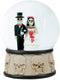 Ebros Day of The Dead Wedding Skeleton Bride and Groom Small Water Globe 65mm