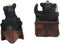 Ebros Western Set of 2 Black Bears In Canoe & Basket Christmas Ornament