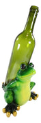 Rainforest Green Frog Grog Toad Piggybacking Wine Holder Caddy Figurine Decor