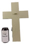 Rustic Farmhouse Cotton Stem And Bolls Crucifix Wall Cross In Rugged Wood Finish