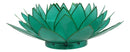Teal Green Capiz Seashells Lotus Flower Votive Tea Light Candle Holder 8.5"D