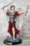 Ebros Byzantine Archangel Saint Michael with Brass Name Plate Wooden Base 12.5"H