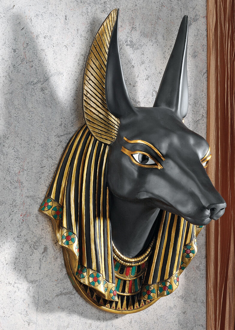 Ebros Egyptian Deity Anubis God Of Afterlife Bust Wall Plaque 15.5"H Figurine - Ebros Gift