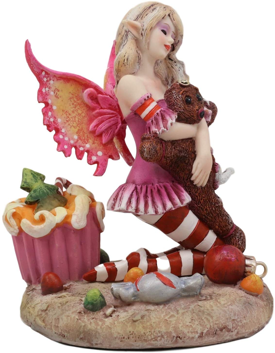 Ebros Gift 5"H TWAS The Night Fairy with Ginger Bread Hand Paint Resin Figurine - Ebros Gift