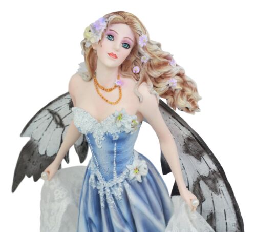 Ebros Last Light Ethereal Bridal Fairy Statue with Embroidered Sheer Fabric 10.5" Tall by Nene Thomas Decorative Mythical Fantasy Figurine Collectible As Gift Ideas for Women Or Girls Anniversary