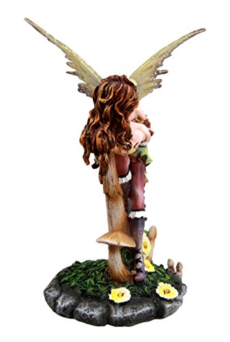 Ebros Gift Daisy Mushroom Cottage Garden Fairy Daydreaming Figurine 5.25"Tall - Ebros Gift