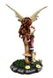Ebros Gift Daisy Mushroom Cottage Garden Fairy Daydreaming Figurine 5.25"Tall