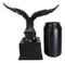 8" H King of The Skies Patriotic Bald Eagle Landing On Rock Figurine With Base