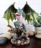 Fantasy Land Of Dragons Green Earth Elemental Drake Dragon Roaring Statue