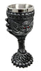 Ebros Gift Grasp Of The Undead Red Eyed Zombie Ossuary Skeleton Graveyard 6"H Wine Goblet Cup