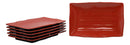 Large Red Black Melamine Serving Platter Plate or Dish For Sushi Kebab Set of 6