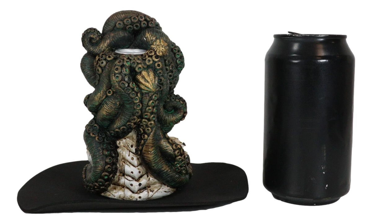 Cecelia Octopus Sea Witch Skull Bust Backflow Incense Cone Burner Figurine