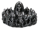 Gothic Grim Reaper of Souls Skulls And Skeletons In Fire Of Hell Ashtray Decor
