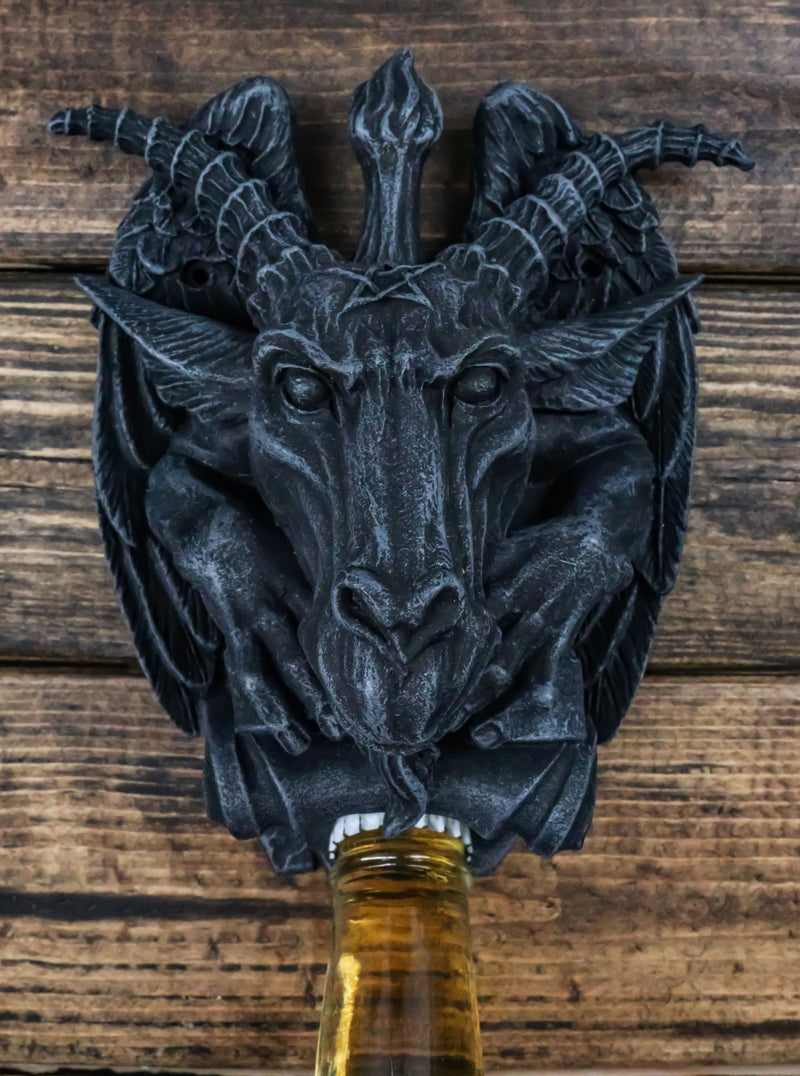 Divine Horned Sabbatic Goat Idol Samael Lilith Baphomet Wall Beer Bottle Opener