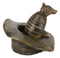 Western Rustic Texas Wild Armadillo Sitting in Cowboy Hat Decorative Figurine