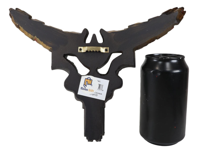 Rustic Western Bison Bull Cow Skull W/ Horseshoe Star Bullet Casings Wall Decor
