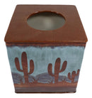Ebros Rustic Southwestern Desert Cactus Arizona Countertop Bathroom Tissue Box Cover