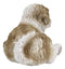 Lifelike Adorable Shih Tzu Dog At Rest With Glass Eyes Figurine Pet Pal Memorial