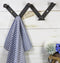 Cast Iron Rustic Industrial Farmhouse Railroad Nail Spikes 5 Peg Wall Hooks