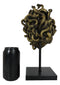 Severed Head Greek Goddess Medusa With Venom Snakes Hair On Pole Stand Figurine