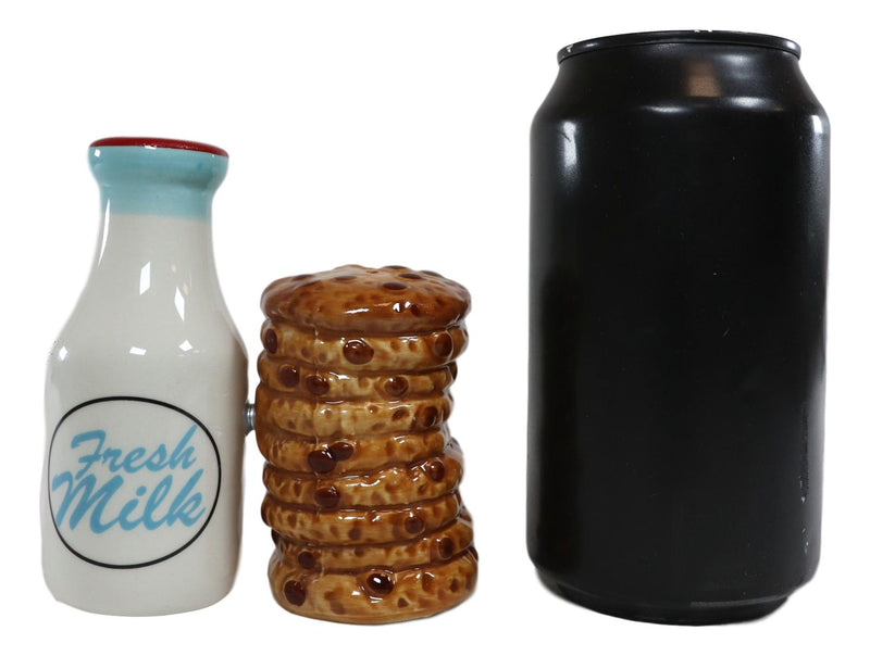 Ebros Breakfast Milk & Chocolate Cookies Magnetic Ceramic Salt Pepper Shakers