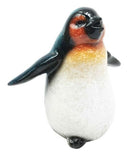 Antarctica Natural Habitat Cute Emperor Penguin Chick Trumpeting Figurine