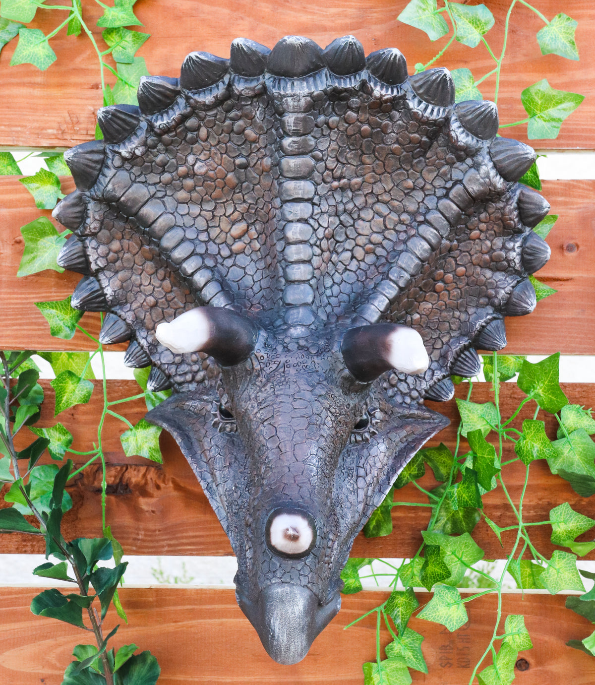 Ebros Jurassic Triceratops Wall Head Large 15.25" H Hanging Wall Decor Plaque - Ebros Gift