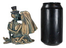 Love Never Dies Skeleton Couple Bride and Groom Kissing Shelf Sitter Figurine