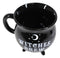 Ebros Wicca Sacred Crescent Moon Witches Brew Black Cauldron Coffee Tea Mug Cup 14oz